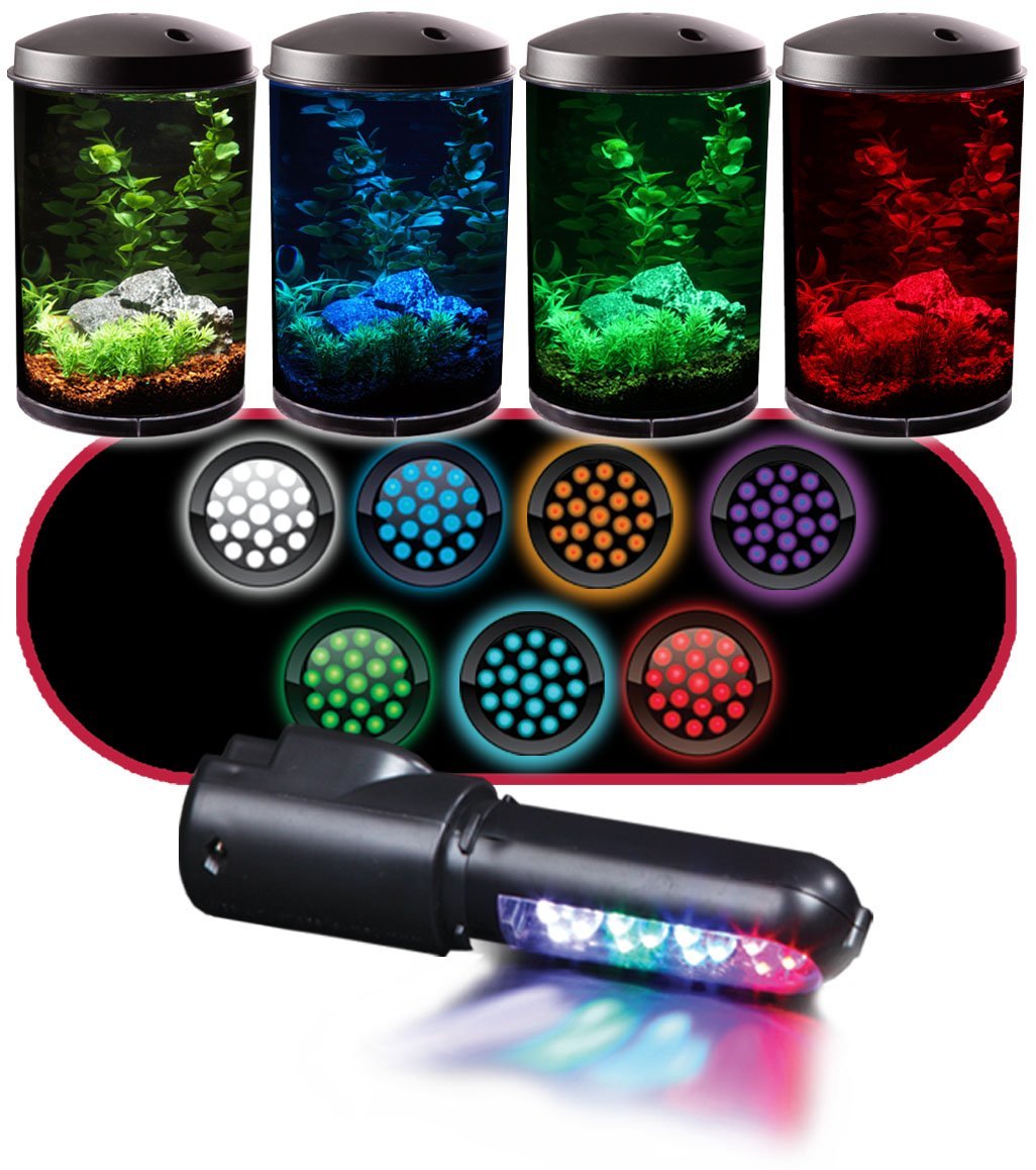 KollerCraft API Aquaview 360 Aquarium Kit with LED Lighting and Internal Power Filter, 3-Gallon
